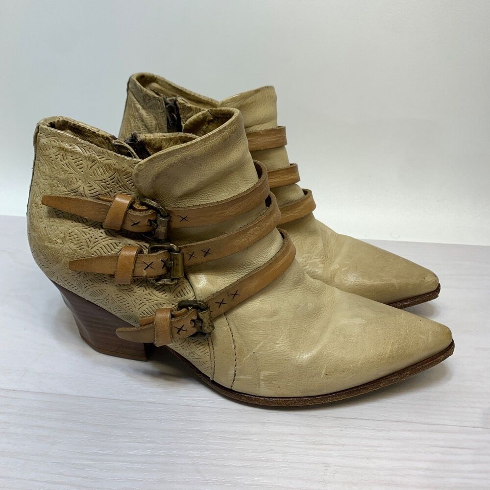 A.S.98 Airstep Strappy Buckle Pointed Toe Booties - Women's Size EU 39 / US 8.5 - Picture 2 of 12